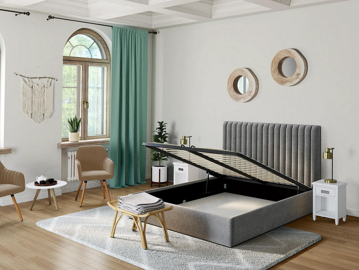 STUHL mit Armlehnen - Samt & Metall in Holzoptik - Beige - ELEANA - Beige, Textil (58/85/56cm) - Vente-Unique