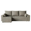 ECKSOFA Tico mit Bettkasten und Schlaffunktion, L-Form/XL-Form, Velourstoff, Universal - Hellgrau, Holzwerkstoff (246/145cm) - 4ALL HOME