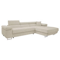 ECKSOFA Torezio Mini Cord, Seite: Rechts - Beige, Holz/Textil (280/170cm) - MIRJAN24