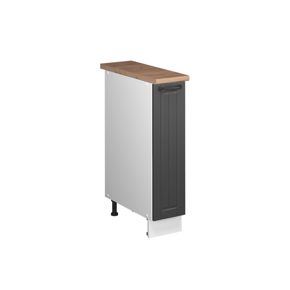 APOTHEKERSCHRANK Fame-Line, Dunkelgrau/Weiß, 20 cm, AP Eiche - Dunkelgrau/Weiß, Holzwerkstoff (20/82/60cm) - Vicco
