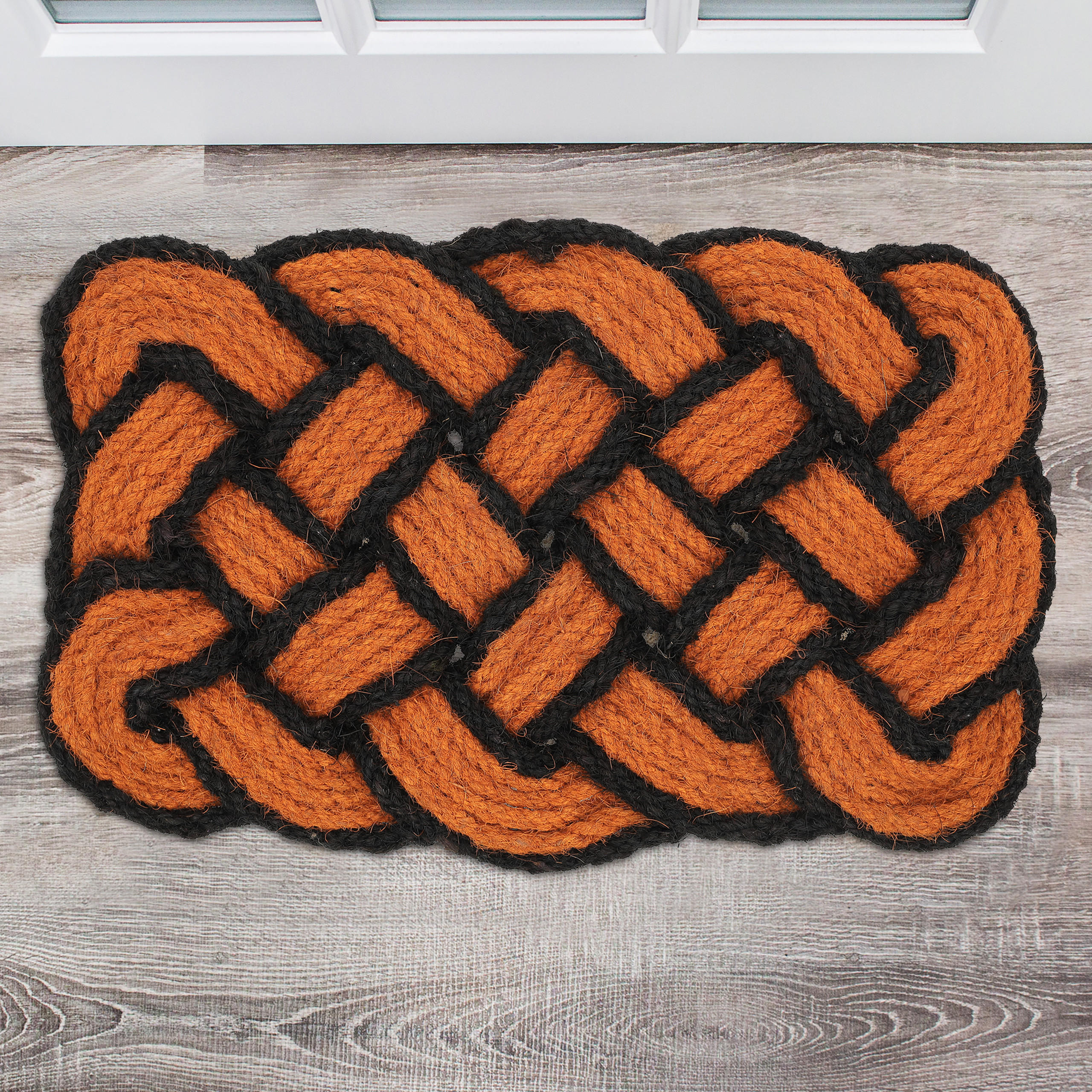 FUSSMATTE Kokos - Orange, Textil (75/45cm) - Relaxdays