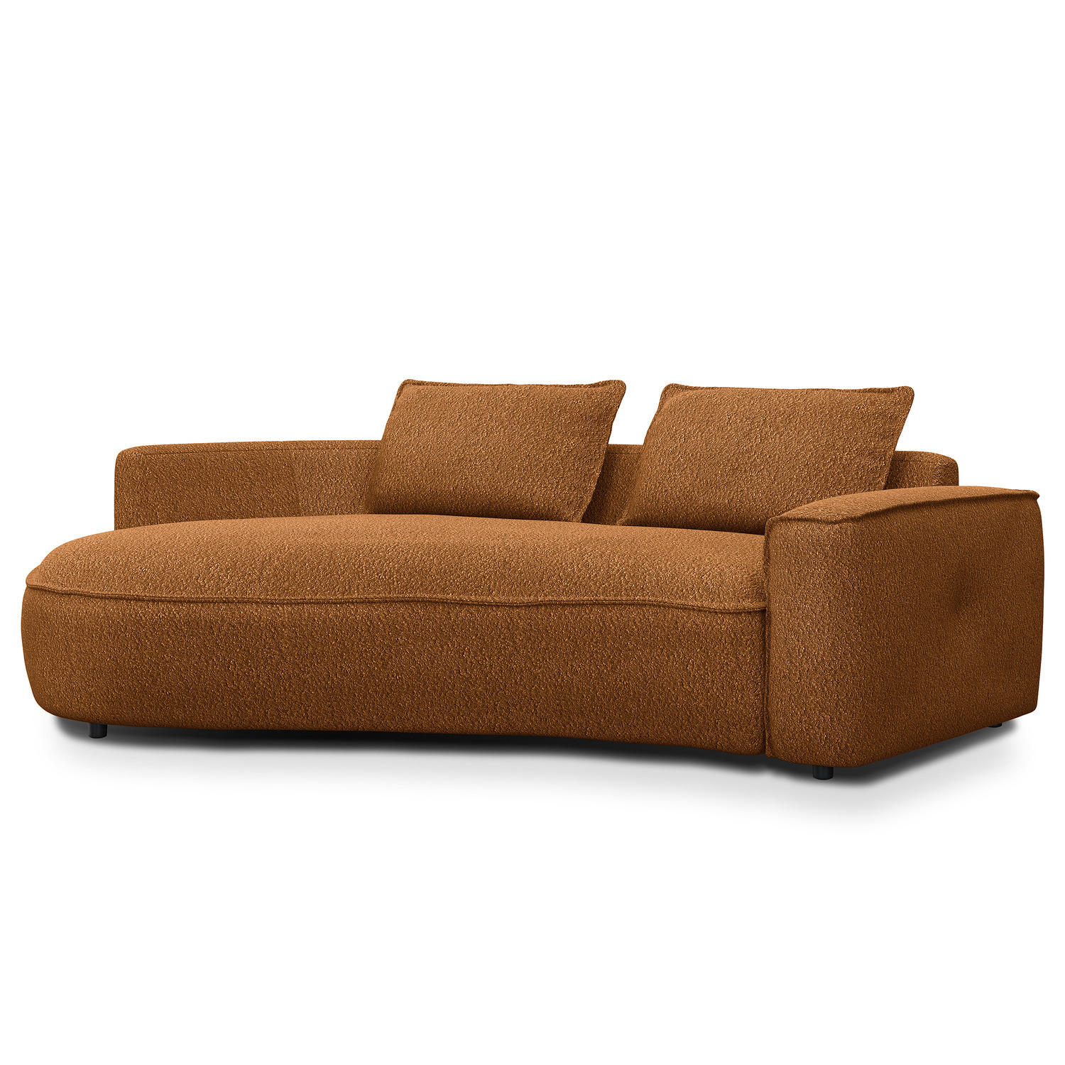 2,5-SITZER SOFA - Beige/Schwarz, Kunststoff/Textil (217/82/146cm) - home24