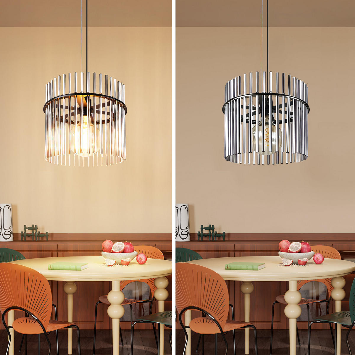 PENDELLEUCHTE Thalassa 30/10/150 cm - Schwarz, Metall (30/10/150cm) - ZMH