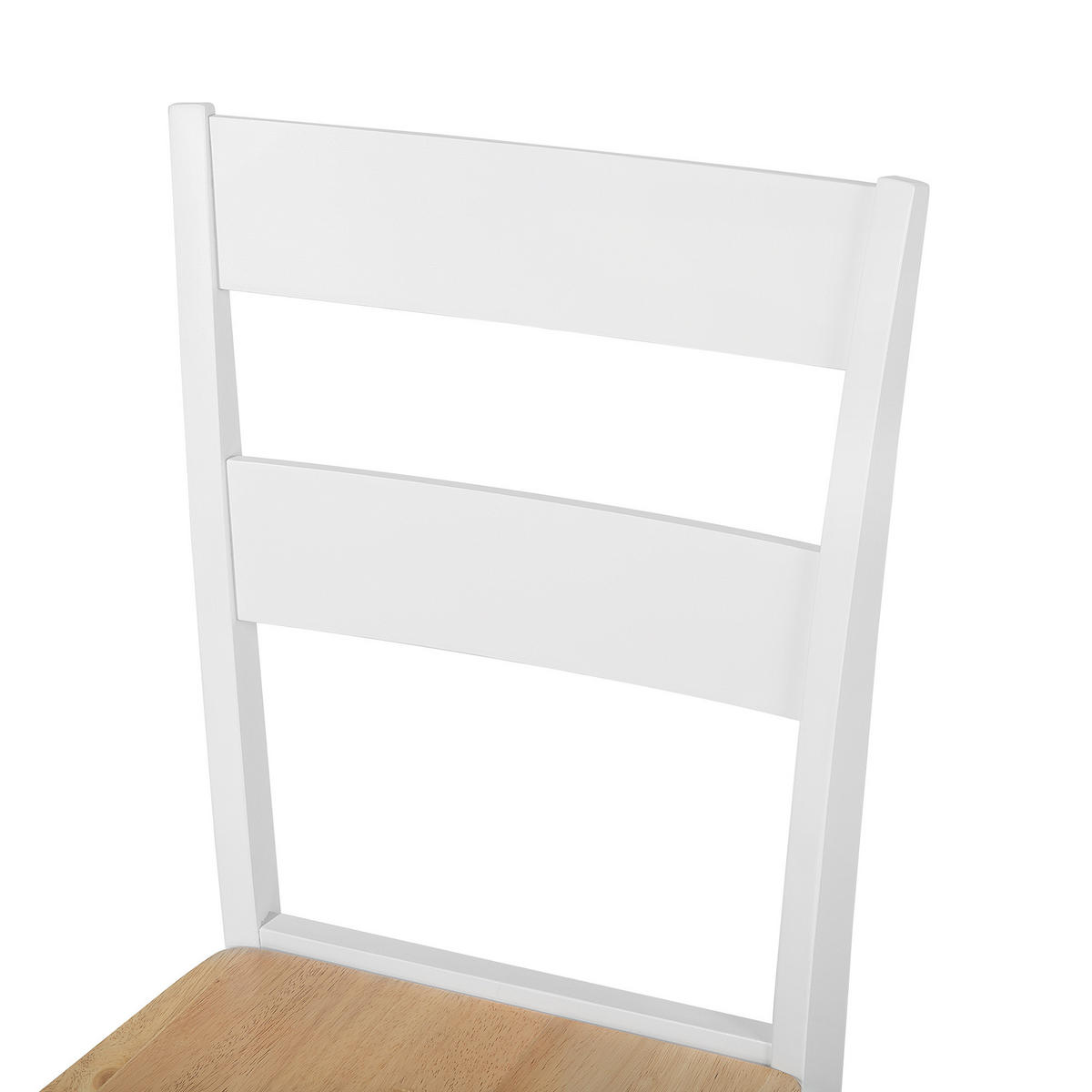 JÍDELNÍ ŽIDLE sada 2 ks Kaučukovníkové dřevo světle hnědá/bílá Georgia - bílá/světle hnědá, dřevo (40/89/50cm) - Beliani
