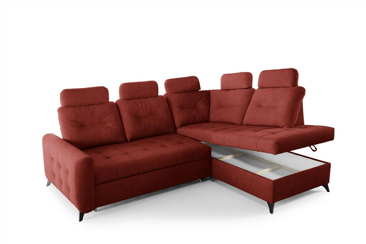 ECKSOFA Wendie - Rot, Holzwerkstoff/Textil (250/200cm) - Fun Möbel