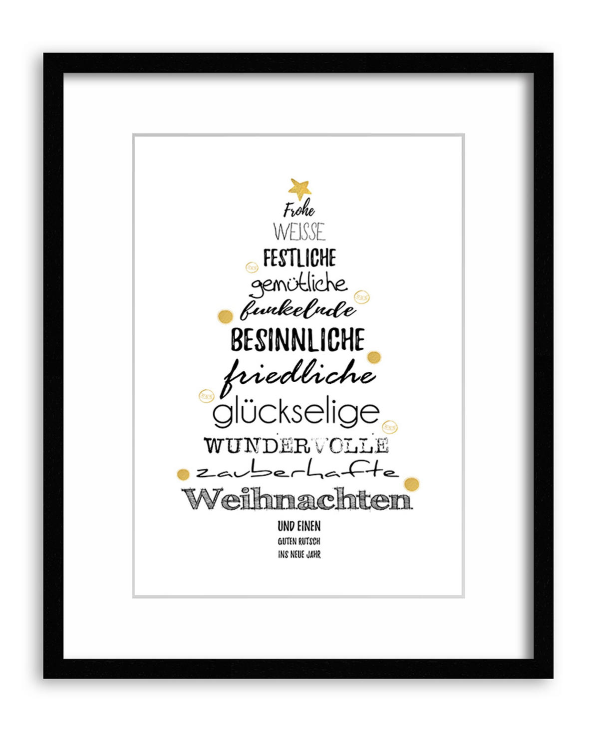 POSTER DIN A4 21x29,7 cm Weihnachten Weihnachtsposter - Weiß, Papier (21/29.7/2cm) - artissimo