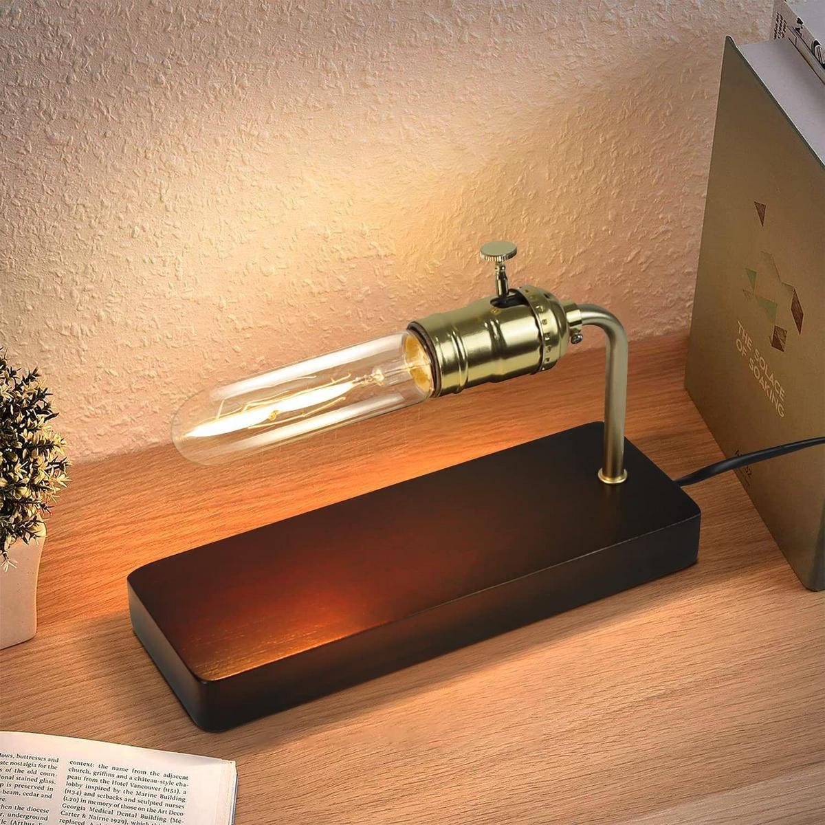STOLNÍ lampa Achelis 23/8/15,1 cm - zlatá, kov (23/8/15.1cm) - Nettlife