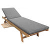SONNENLIEGE Kanawa Grau - Grau, Holz (64/87/196cm) - Happy Garden