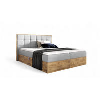BOXBETT Kalypso Faro - Hellgrau, Holzwerkstoff/Textil (120/200cm) - Fun Möbel
