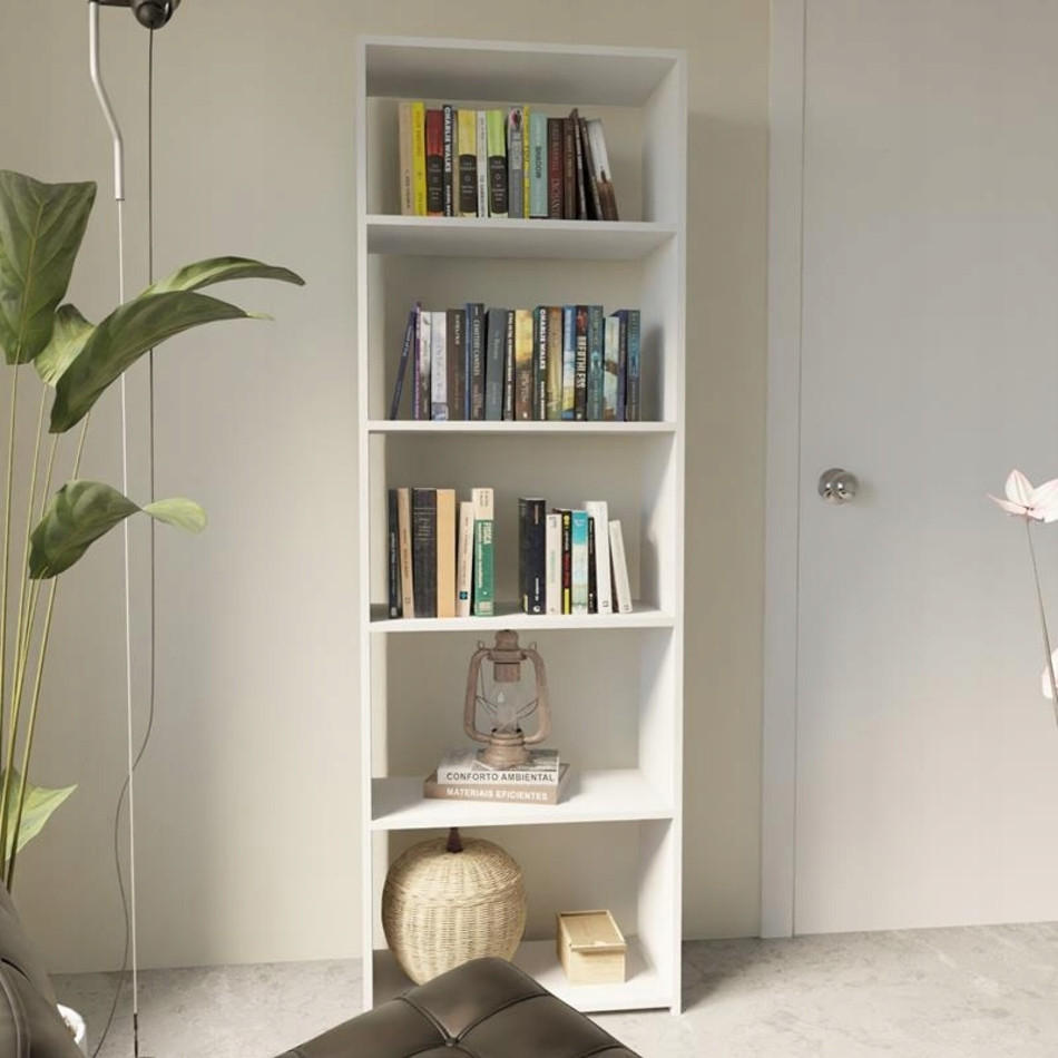 BÜCHERREGAL 60/30 EX3 Weiß 60/30/180 cm - Weiß, Holzwerkstoff (60/180/30cm) - Matkam Möbel
