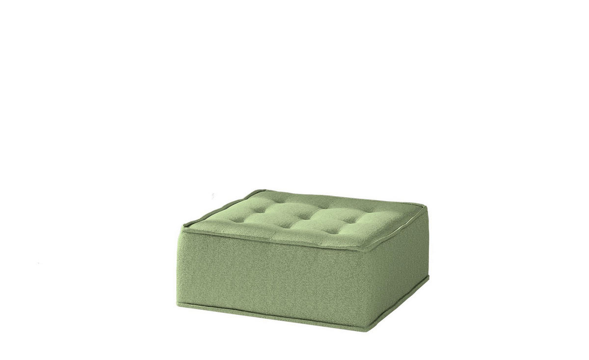 POLSTERHOCKER Sande In Alpine - Hellgrün, Holzwerkstoff/Textil (90/38/90cm) - Fun Möbel