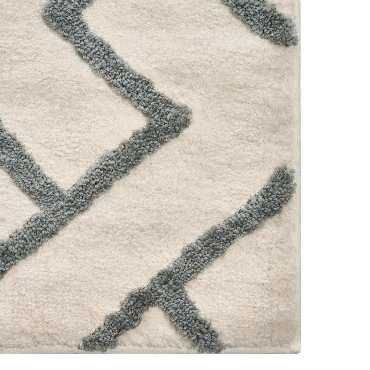 KOUPELNOVÁ PŘEDLOŽKA Béžová 60/90 cm Garhi - tmavě šedá/béžová, textil (60/90cm) - Beliani