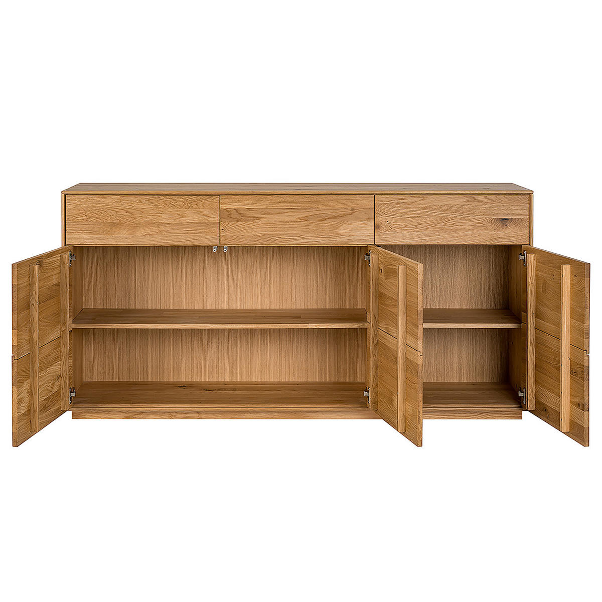 SIDEBOARD - Wildeiche massiv - Wildeiche, Holz (178/89/44cm) - home24