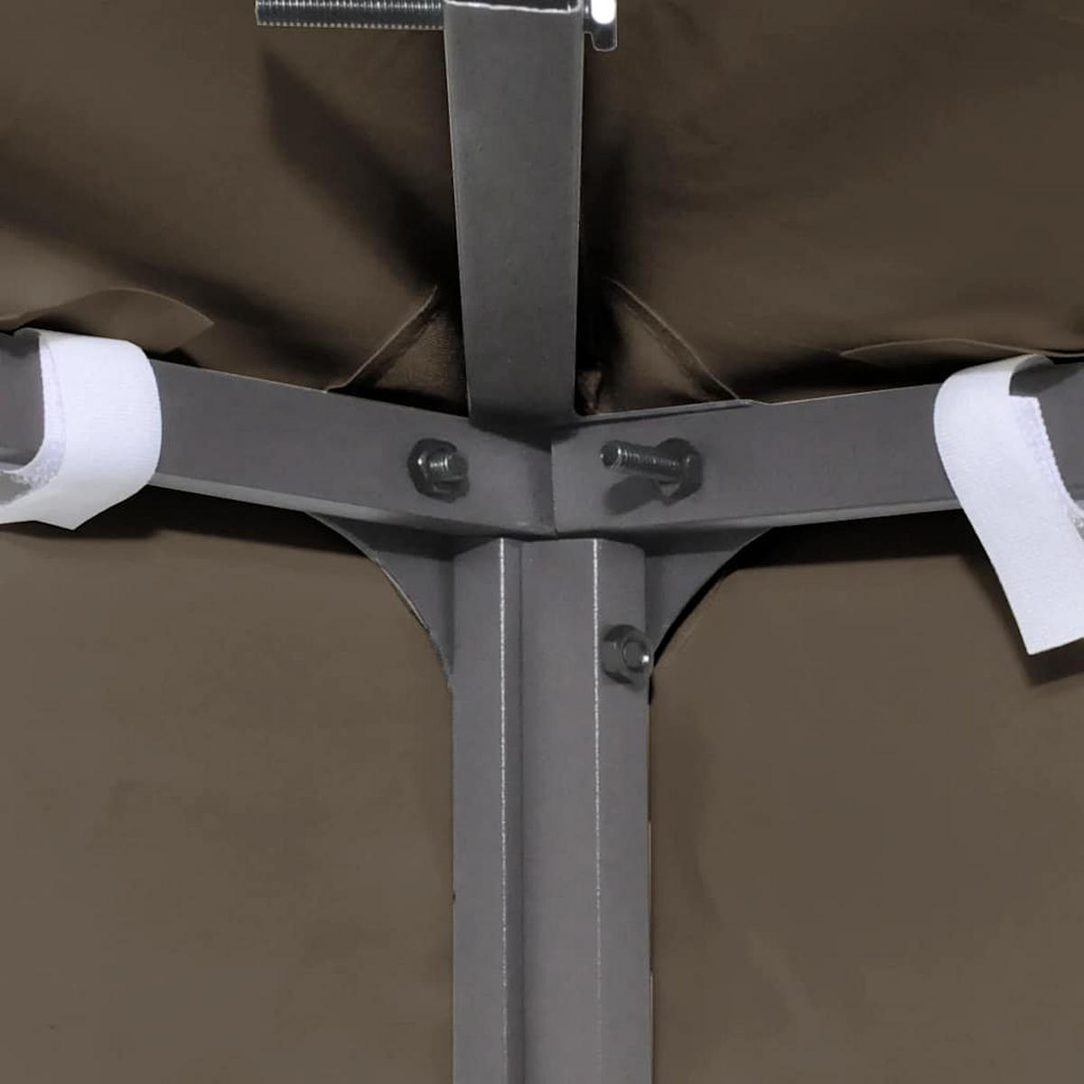 PAVILLONDACH 310 G / M² 3/4 M Taupe - Taupe, Textil (300/400cm) - vidaXL