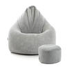 SITZSACK Cord mit Hocker Der Tagträumer - Grau, Textil (180/80/80cm) - Mokebo