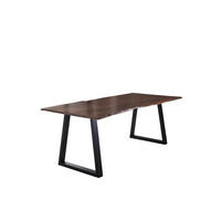 ESSTISCH LUBIN - Schwarz/Braun, Holz/Metall (100/220/77cm) - SAM
