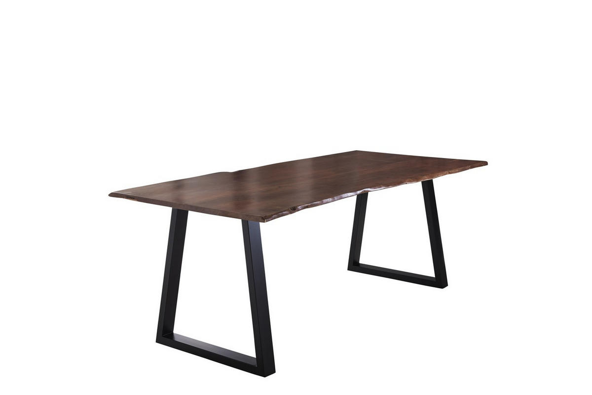 ESSTISCH LUBIN - Schwarz/Braun, Holz/Metall (100/220/77cm) - SAM