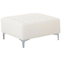 OTTOMANE Aberdeen 80/80/41 cm - Weiß, Kunststoff/Textil (80/41/80cm) - Beliani