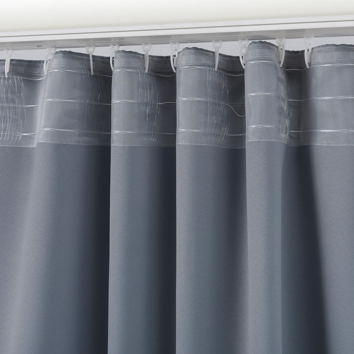 VERDUNKELUNGSVORHANG mit Schlaufenband 140x280 cm taubengrau - Grau, Textil (140/280/1cm) - Dekoria