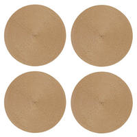 PLATZSET 4er Set Polypro Caramel 35 cm rund - Hellbraun, Kunststoff (35cm) - TiborTex