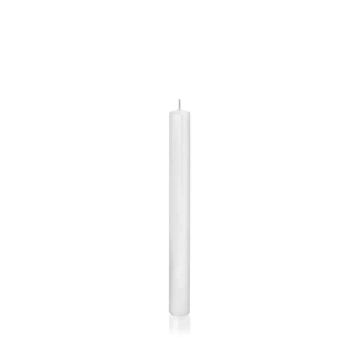STABKERZEN Weiß 250 x Ø 23 mm, 10 Stück - Weiß, Paraffin (2.3/25/25cm) - Wiedemann Kerzen