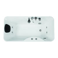 WHIRLPOOLBADEWANNE - 1 -Sitzer - Acryl - weiß - GAVINO - Weiß, Kunststoff (150/54.5/75cm) - Vente-Unique