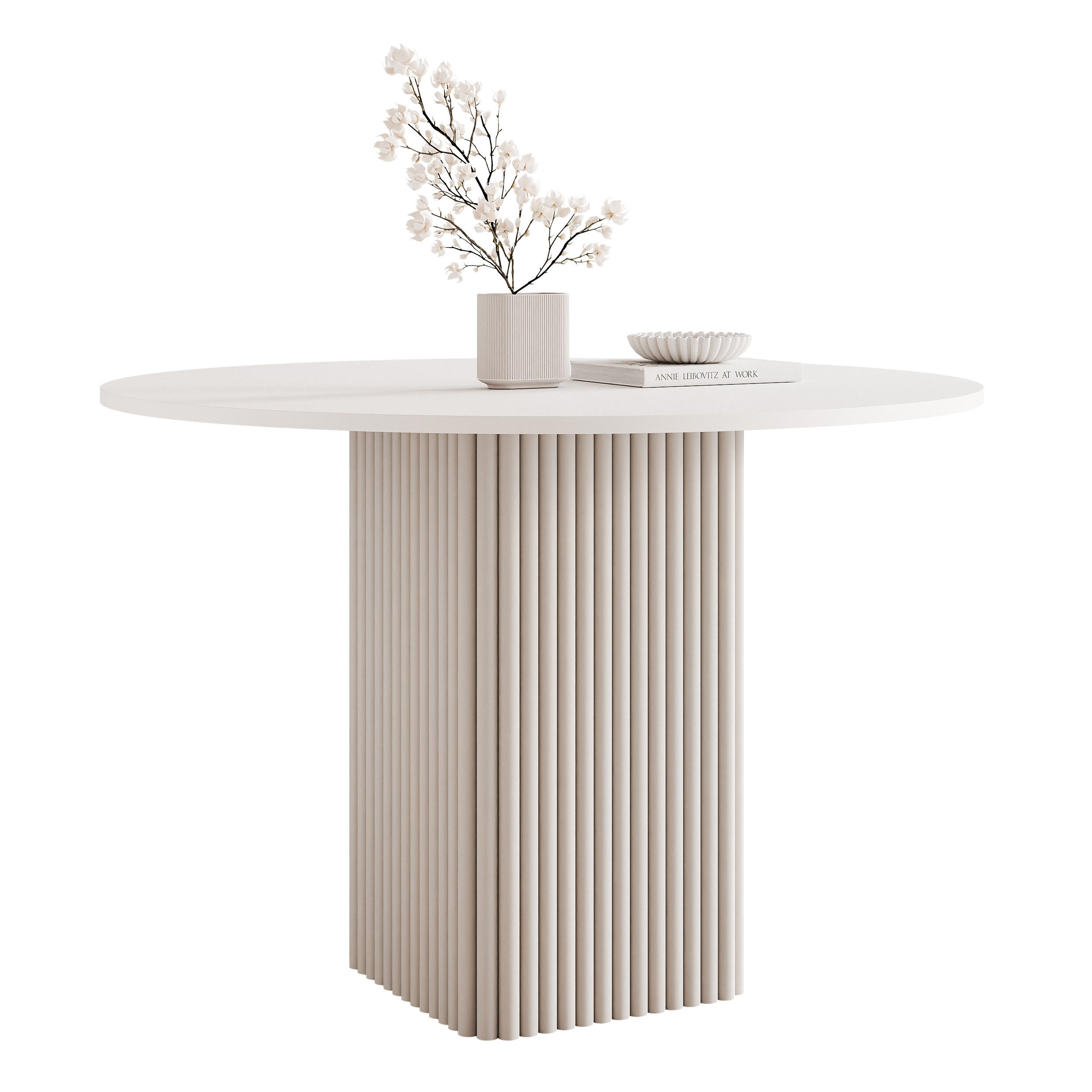 Idohome Esstisch Weiß 100x76x100 cm