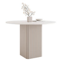 ESSTISCH FLORA 100/76 cm, Metallgestell, Kaschmir / Weiß - Kaschmir/Weiß, Holzwerkstoff/Metall (100/100/76cm) - Idohome