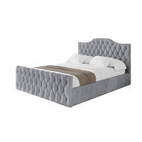 POLSTERBETT mit Bettkasten, Fußteil und Lattenrost, Boxbett mit Matratze H3/H4 - FALIO-Z 180x200 Hellgrau - Hellgrau, Holzwerkstoff/Textil (180/200cm) - ALTDECOR