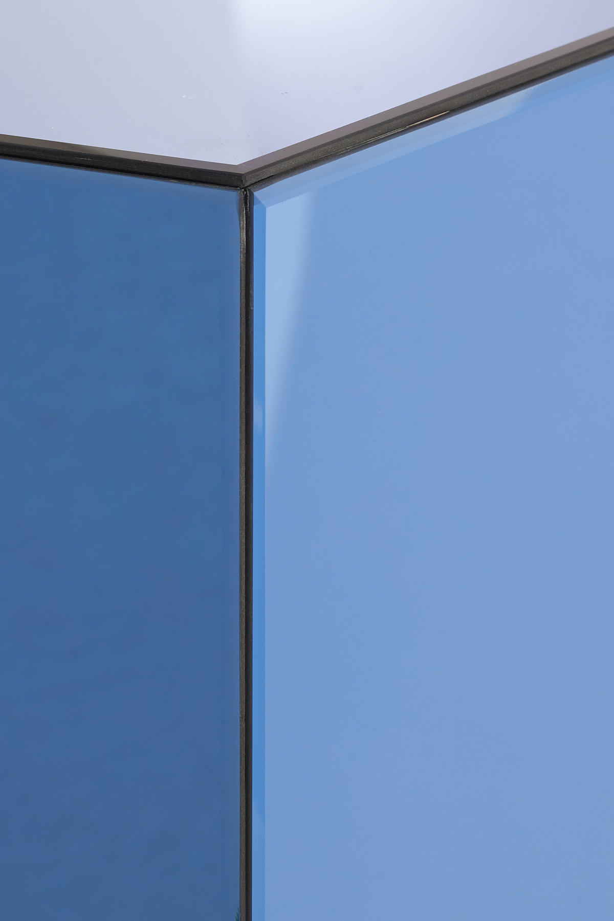 BLUMENSÄULE Daxton Blau 30/30/80 cm - Blau, Glas (30/30/80cm) - Light & Living
