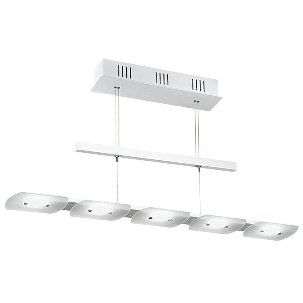 LED HÄNGELEUCHTE TIGHT Weiß Aluminium - Weiß, Glas (89/10/110cm)