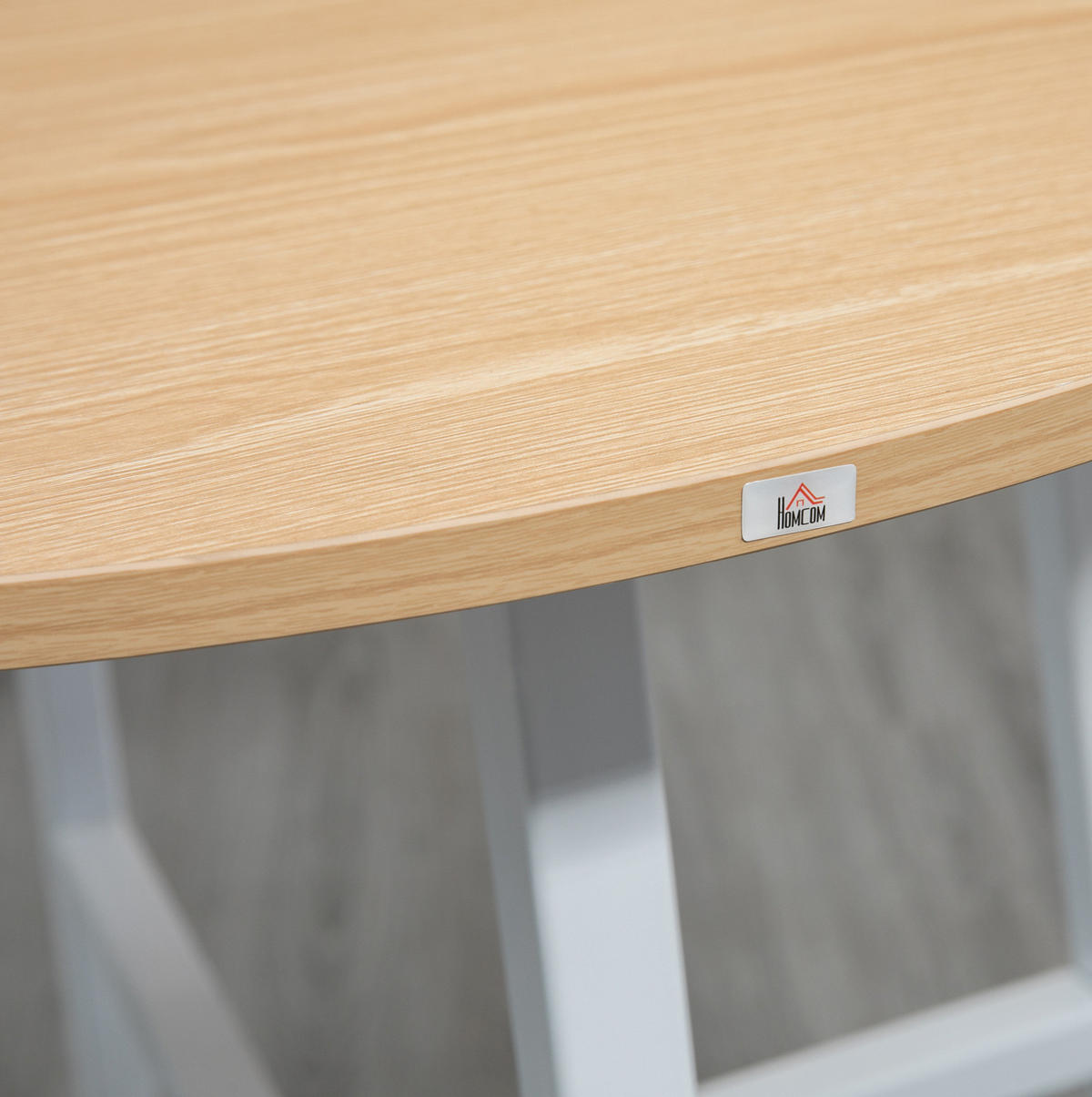 ESSTISCH 80/76 cm in Naturfarbe mit Metallgestell - Braun, Holzwerkstoff (80/80/76cm) - Flora Grace