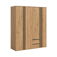 KLEIDERSCHRANKKOMBINATION TOFTA (B/H/T: ca. 160/190/56 cm) in Artisan Eiche Nachbildung/Artisan Eiche Nachbildung - Eiche Artisan, Holzwerkstoff (160/190/56cm)