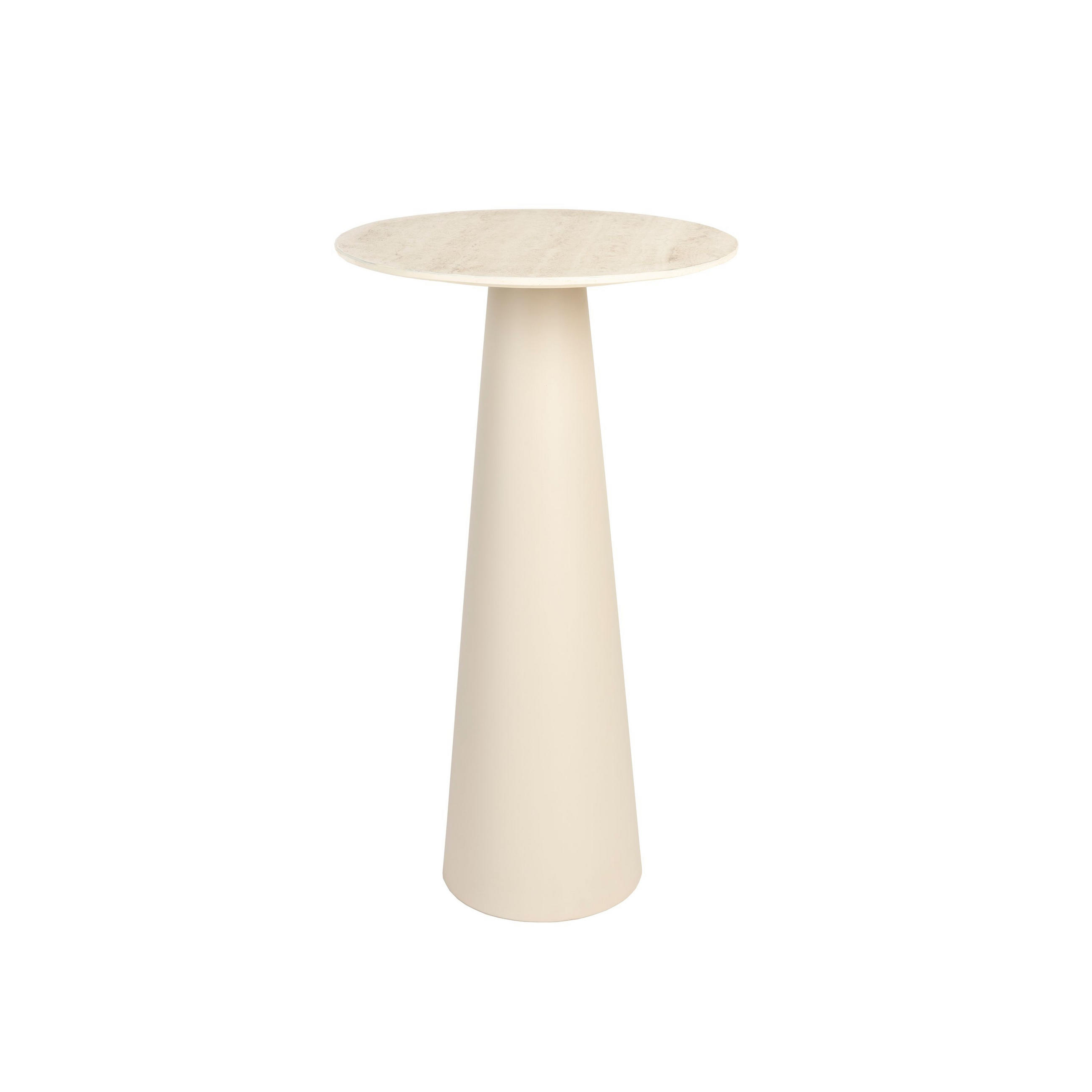 BEISTELLTISCH Joya Hoch 40x40 cm -Optik Beige - Beige, Metall (40/40/70cm) - Housecraft Living