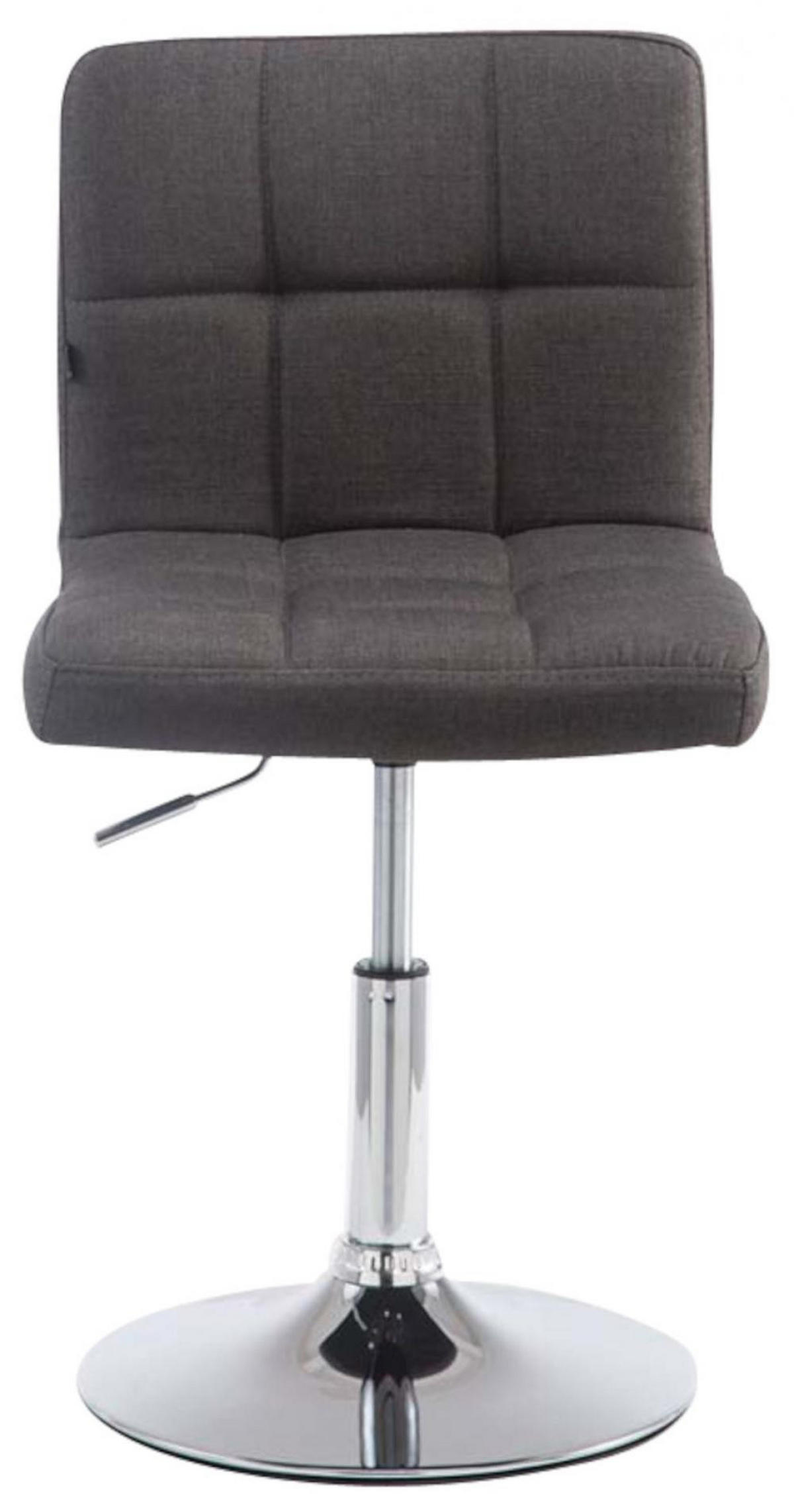 DREHSTUHL 4er Set Stoff dunkelgrau - Chromfarben/Dunkelgrau, Textil/Metall (44/74/49cm) - CLP