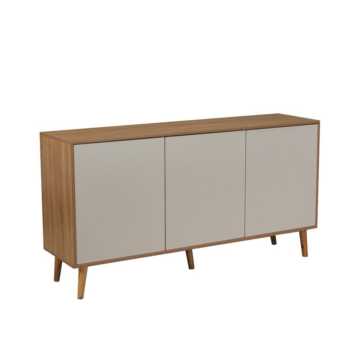 SIDEBOARD NORWAY / Weiß und Eiche Farbe - Multicolor, Holzwerkstoff (41/81/154cm) - Weber Industries