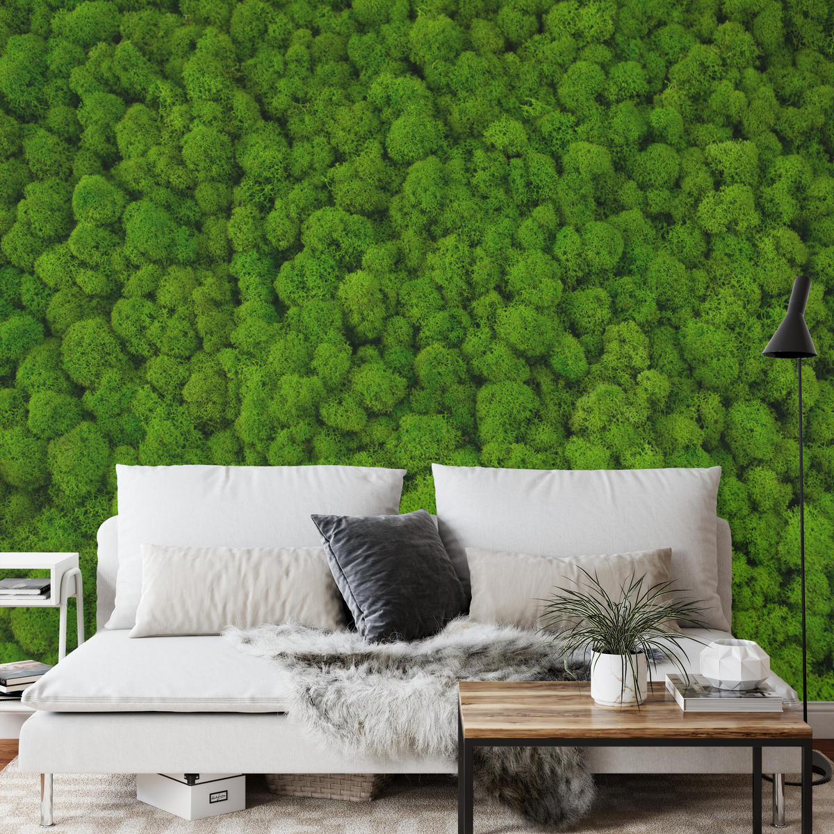 FOTOTAPETE für Jugendzimmer Dekorativer Grüner Moos Modern 200x140 - Grün, Papier (200/140cm) - Muralo