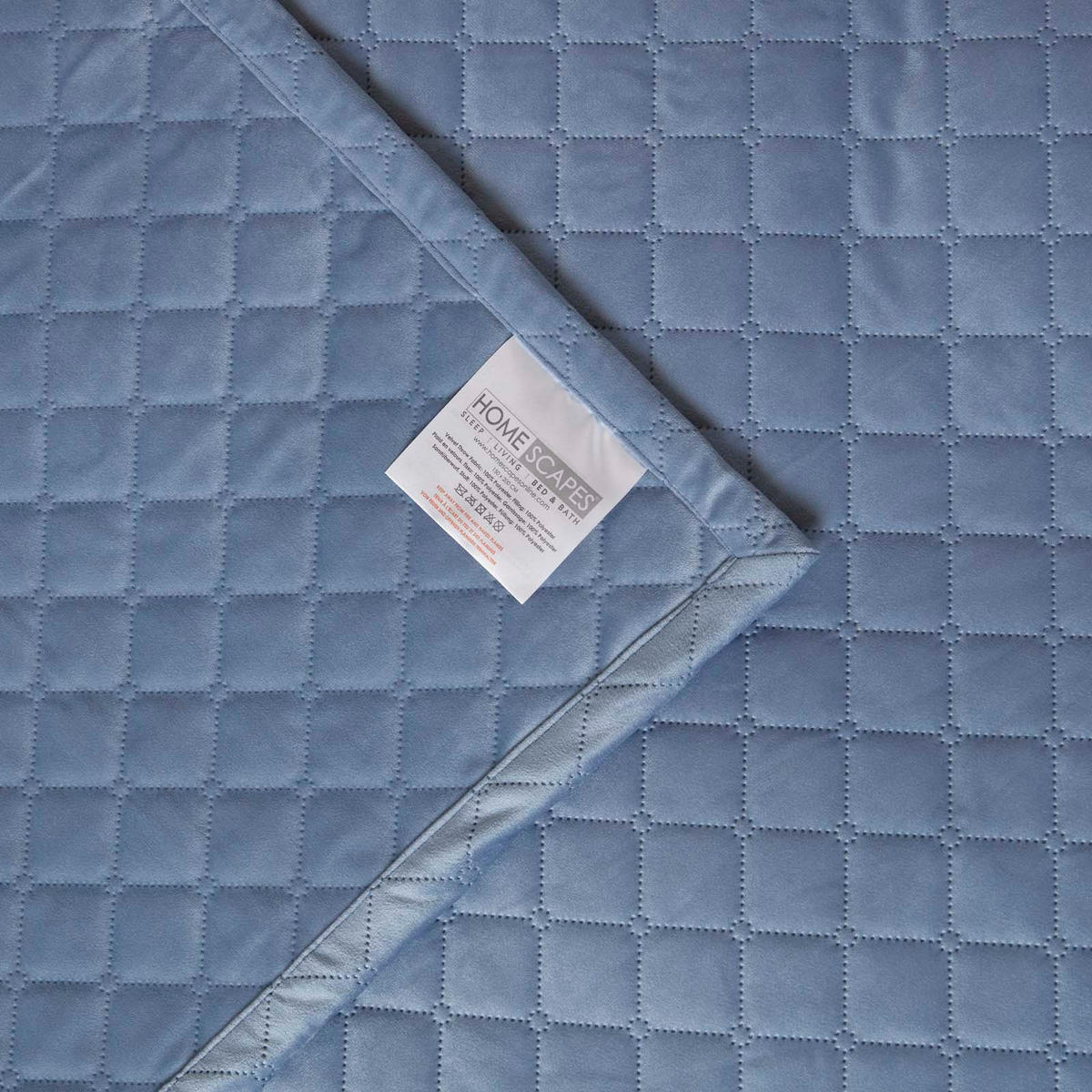 SAMT-WOHNDECKE 150/200 cm, gesteppt - Blau, Textil (150/200cm) - Homescapes