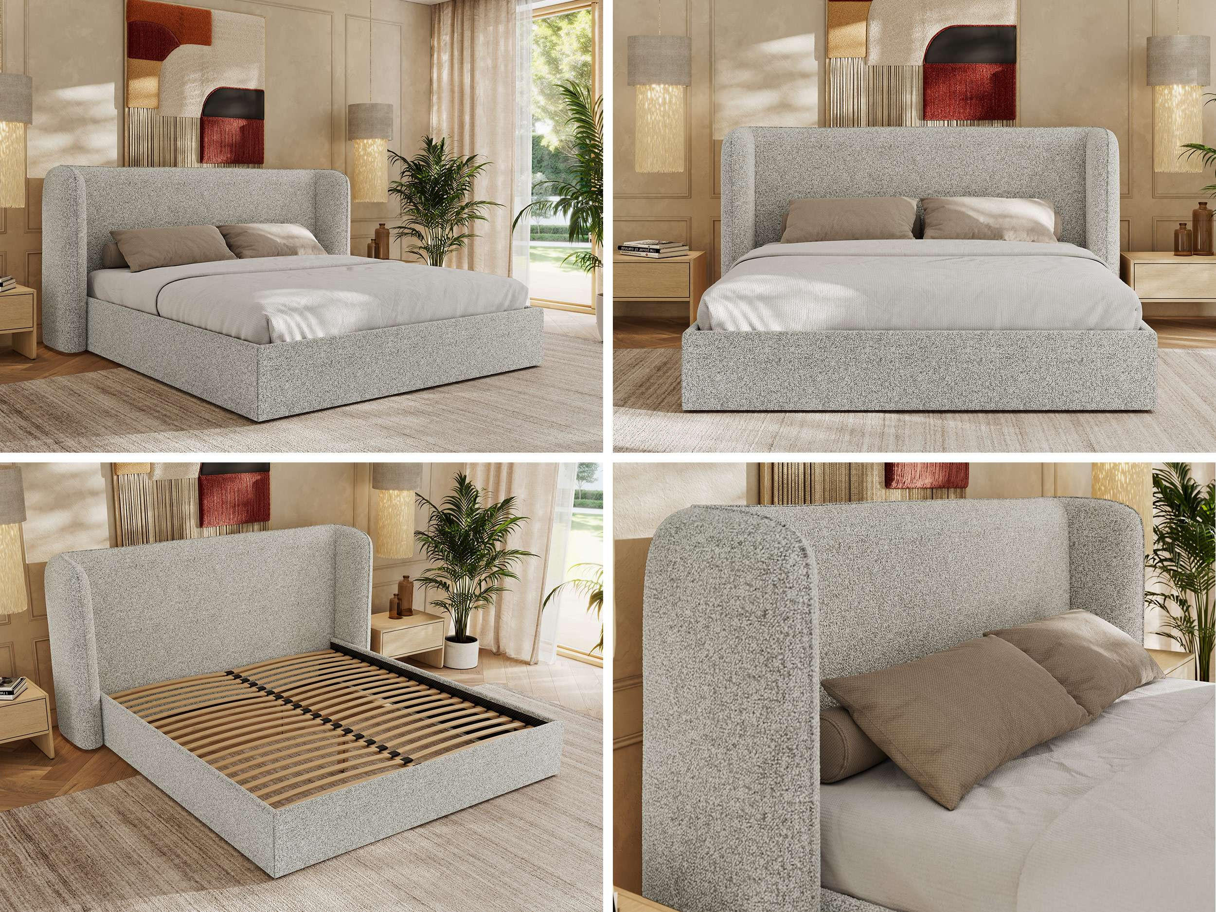 Thumbnail - MKS Polsterbett, Hellgrau, Textil, H3 + H4, 7-Zonen, Rechteckig, 140x200 cm, Oeko-Tex®, Schlafzimmer, Betten, Polsterbet...