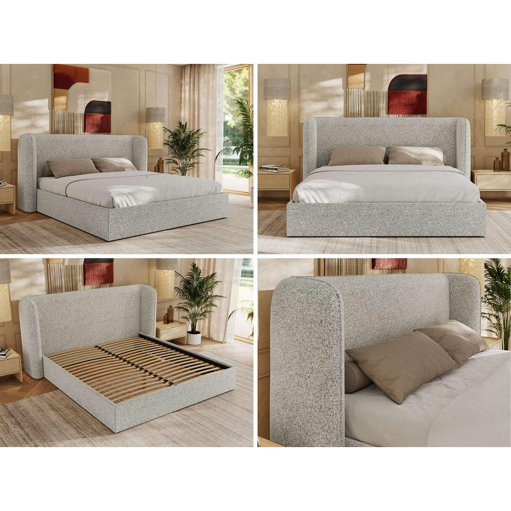 Thumbnail - MKS Polsterbett, Hellgrau, Textil, H3, 7-Zonen, Rechteckig, 200x200 cm, Oeko-Tex®, Schlafzimmer, Betten, Polsterbetten