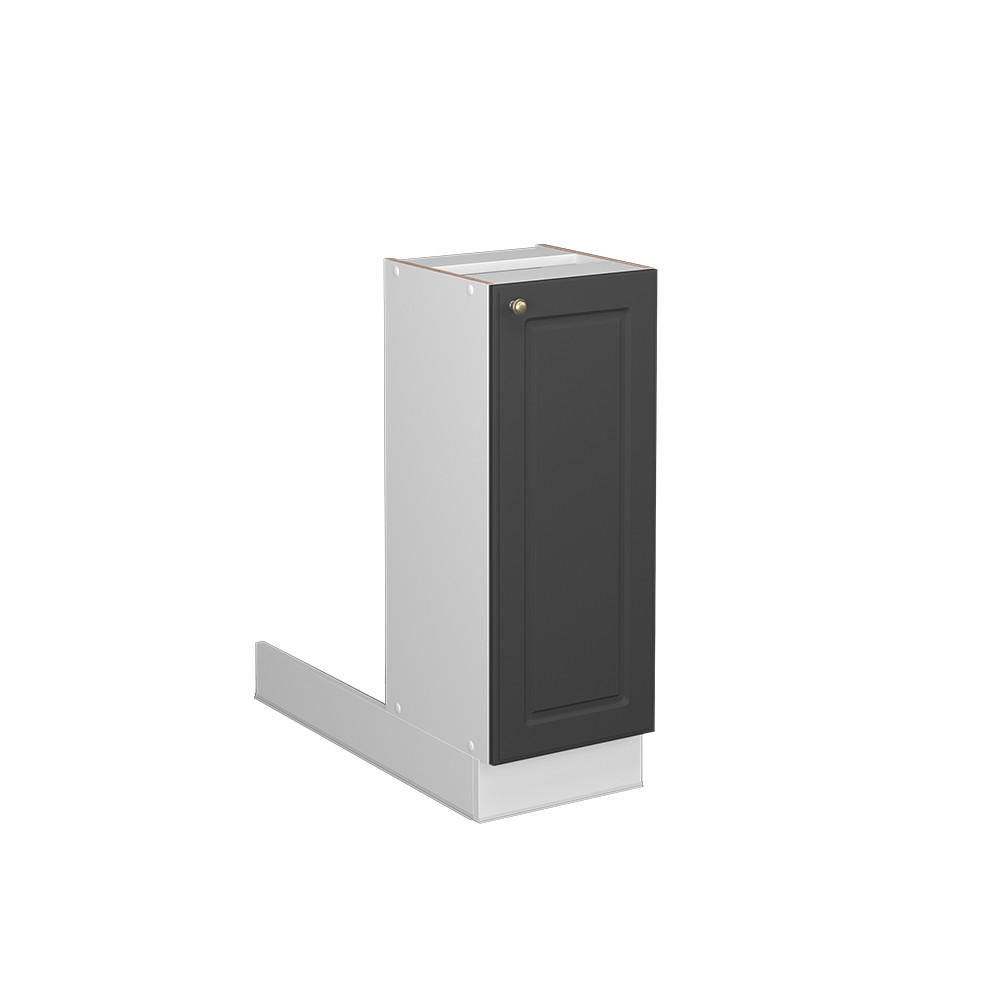 KÜCHENINSEL Fame-Line Anthrazit-Gold Landhaus 30 cm ohne AP - Anthrazit/Weiß, Holzwerkstoff (30/82/70cm) - Vicco