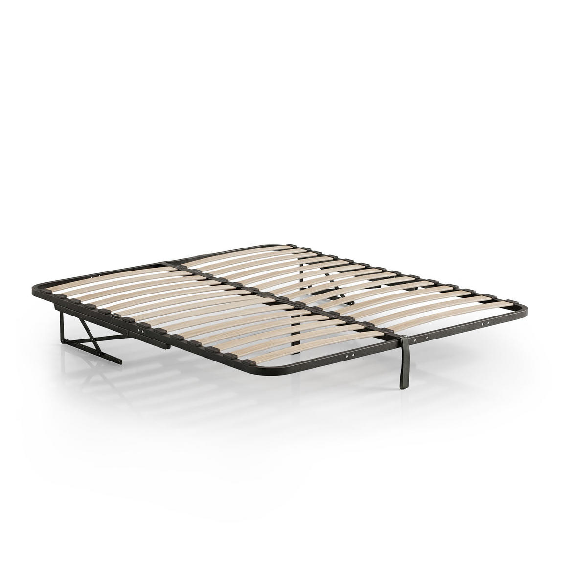 LATTENROST 160x200 cm - Schwarz, Holz/Metall (160/200cm) - Akord