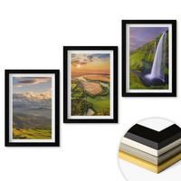 WANDBILDER 3er-Set - 20x30 cm Schwarzer Rahmen - Gebirgsflüsse, Wasserfälle, Natur - Schwarz, Kunststoff (20/30cm) - ArtPrintCave