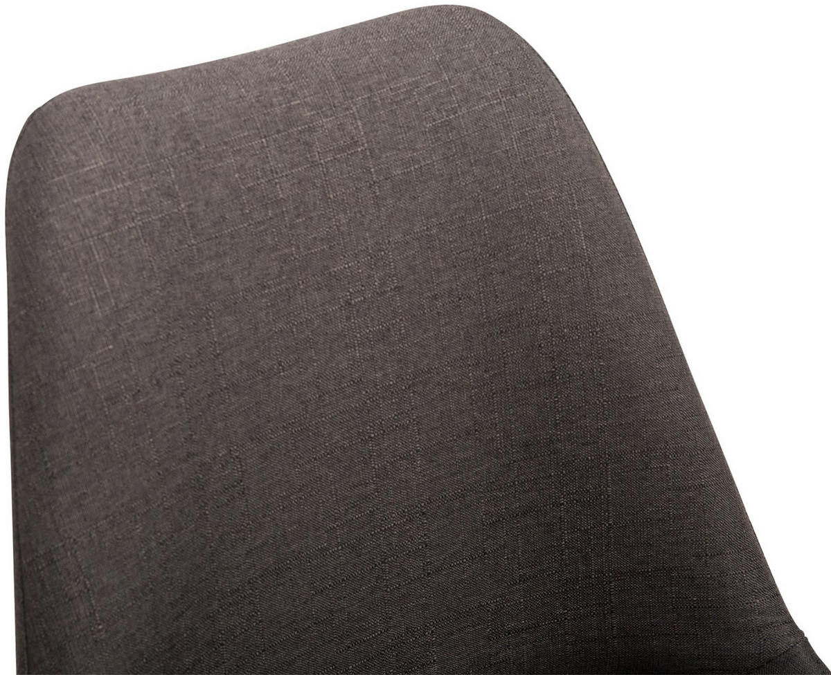 DREHSTUHL Stoff dunkelgrau - Dunkelgrau/Schwarz, Textil/Metall (48/76/57cm) - CLP