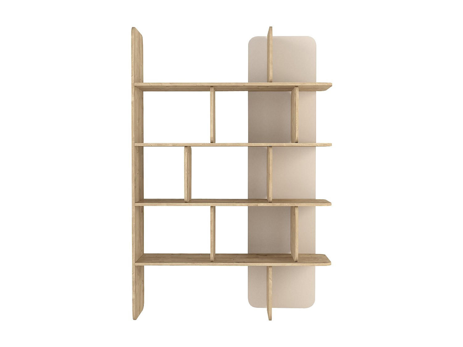 REGAL - 121.8 cm x 41.6 cm - holz - beige, naturfarben hell Minalva - Beige/Naturfarben, Holz (121.8/180/41.6cm) - Vente-Unique