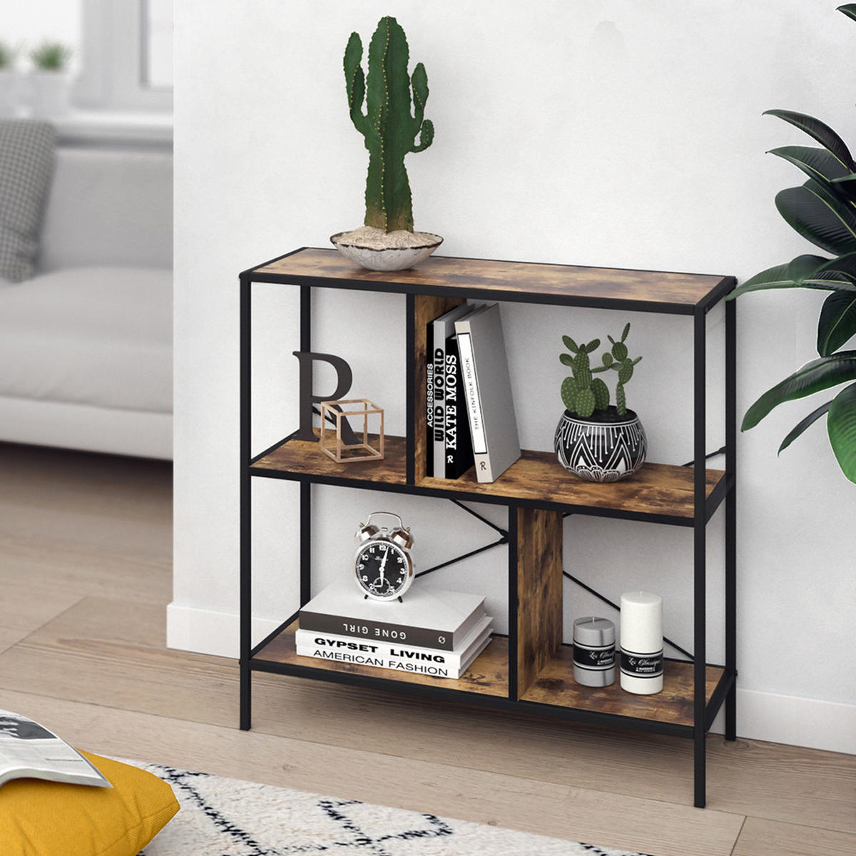 RAUMTEILER Fyrk Antikholz 80 x 79 cm - Eichefarben, Holzwerkstoff (80/79/30cm) - Vicco