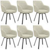 ARMLEHNSTUHL drehbarer 6er Set Alicon 57 x 59 x 88 cm greige - Greige, Textil (57/88/59cm) - tectake