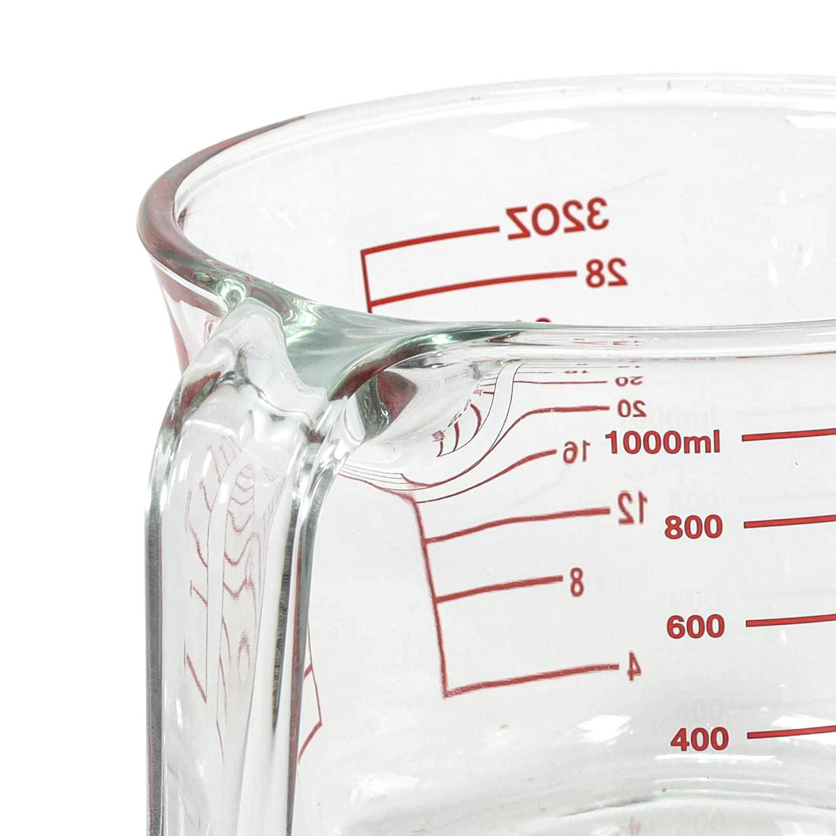 MESSKANNE aus Glas Lunu 1 l 20,5/16/11 cm - Transparent, Glas (16/11/20.5cm) - Excellent Houseware