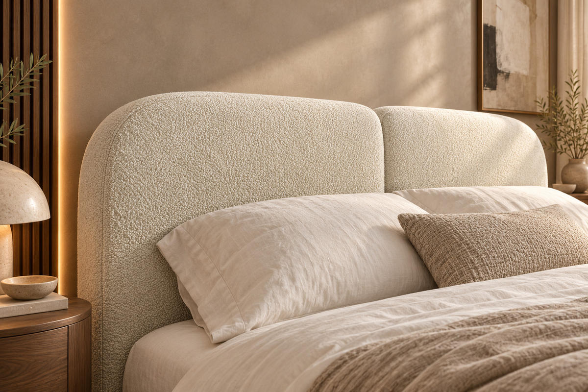 POLSTERBETT Sogno Beige 160x200 cm, mit Bettkasten und weichem Kopfteil, Bouclé - Beige, Holzwerkstoff/Textil (160/200cm) - Bettso