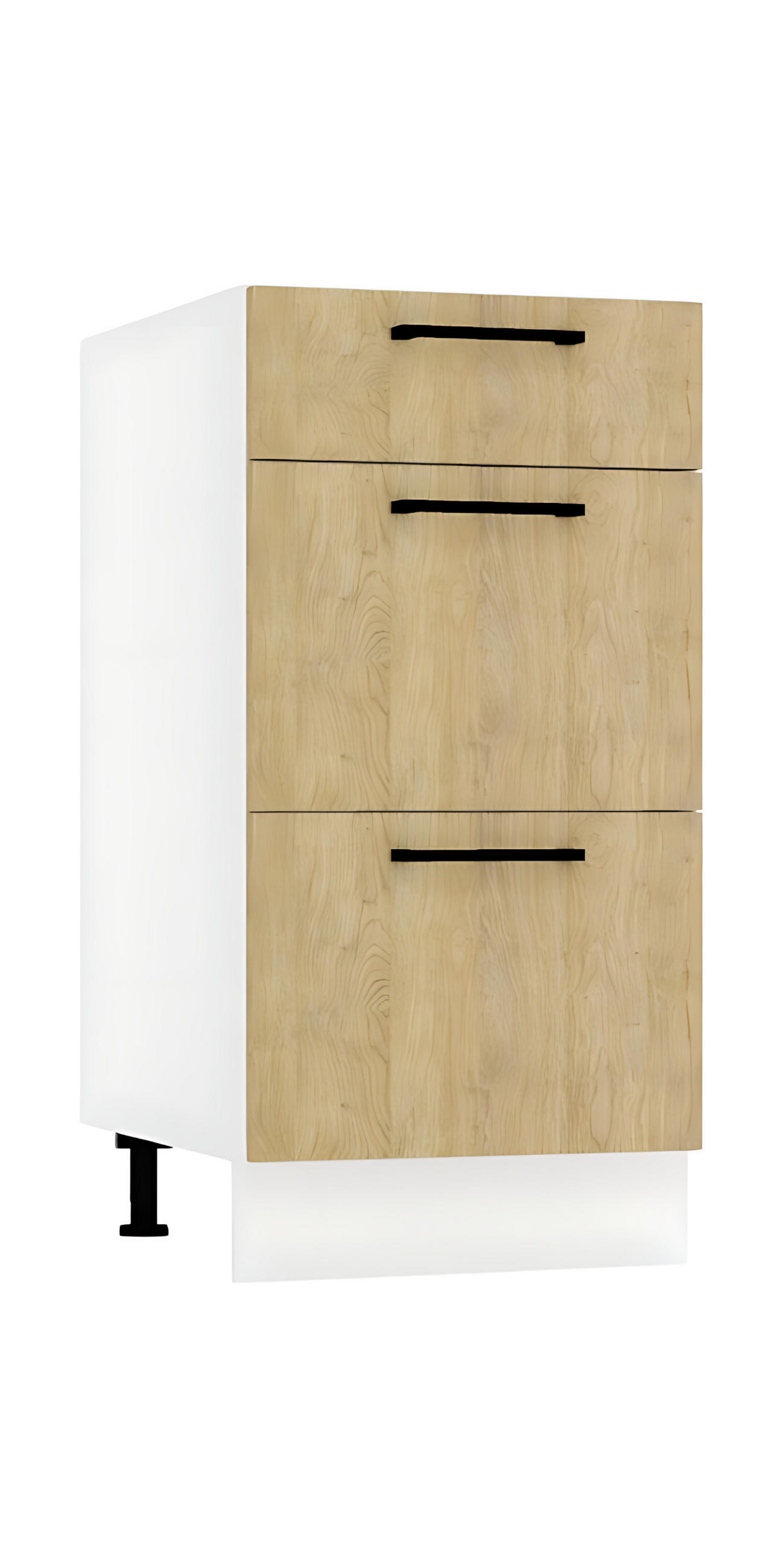 UNTERSCHRANK D40S3 - Dnoria - 3 Schubladen für effiziente Organisation - Eiche Artisan, Holz/Metall (40/82/52.4cm) - ROYAL24_MARKT